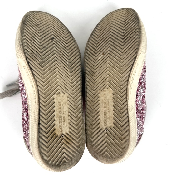 Authentic Kids’ Golden Goose Girls’ Pink Glittered May Sneakers 31, 13 - Picture 11 of 11